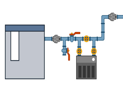 コンプレッサーの配管構成